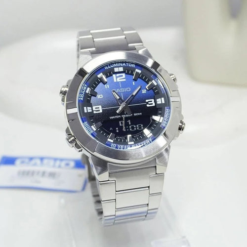 Casio Analog AMW-870D-1AVDF Mens Watch With Stainless Steel Band