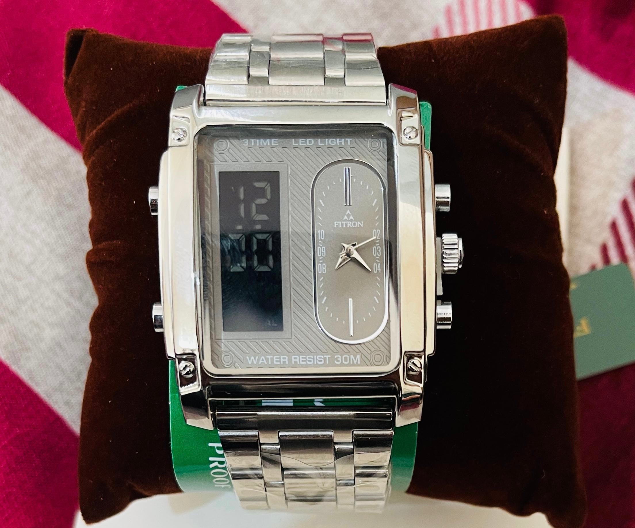 Fitron Men Wrist Watches  Stainless Steel Band Watch For Male