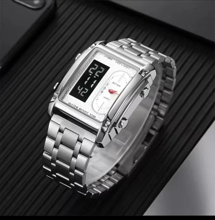 Fitron Men Wrist Watches  Stainless Steel Band Watch For Male