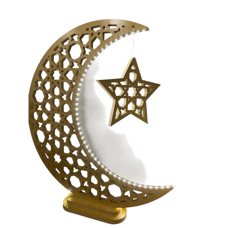 The crescent moon of Ramadan is shining